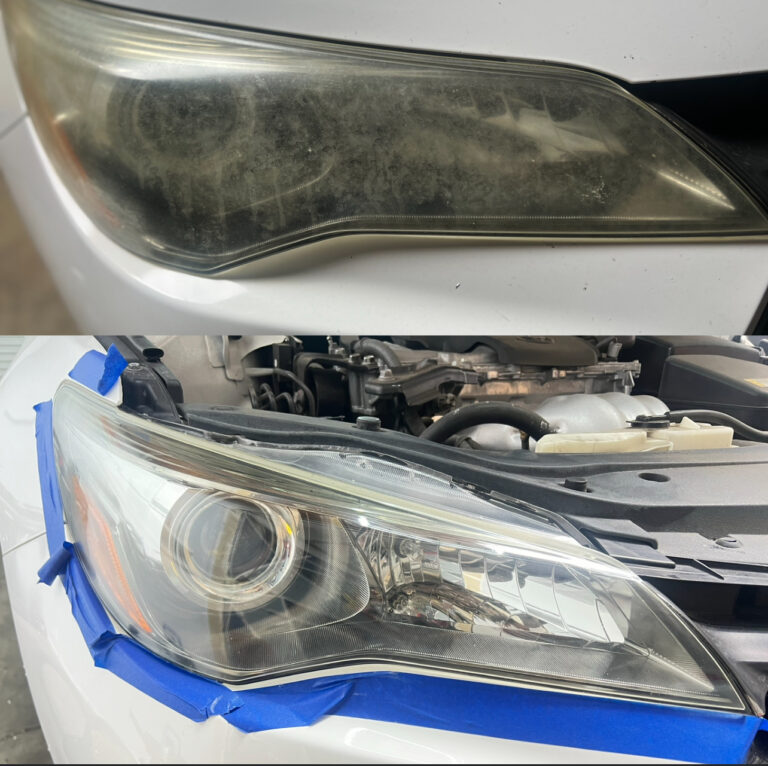 Headlight Restoration services are available.