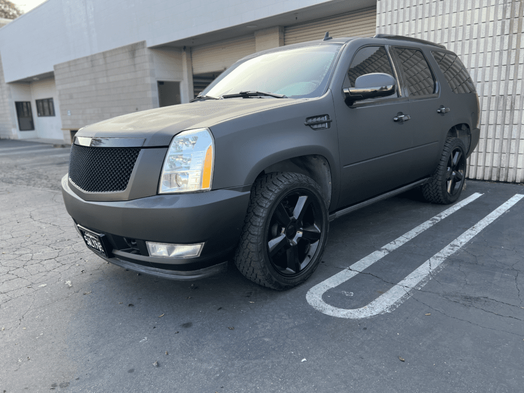 Matte Coal Black car wrap colors