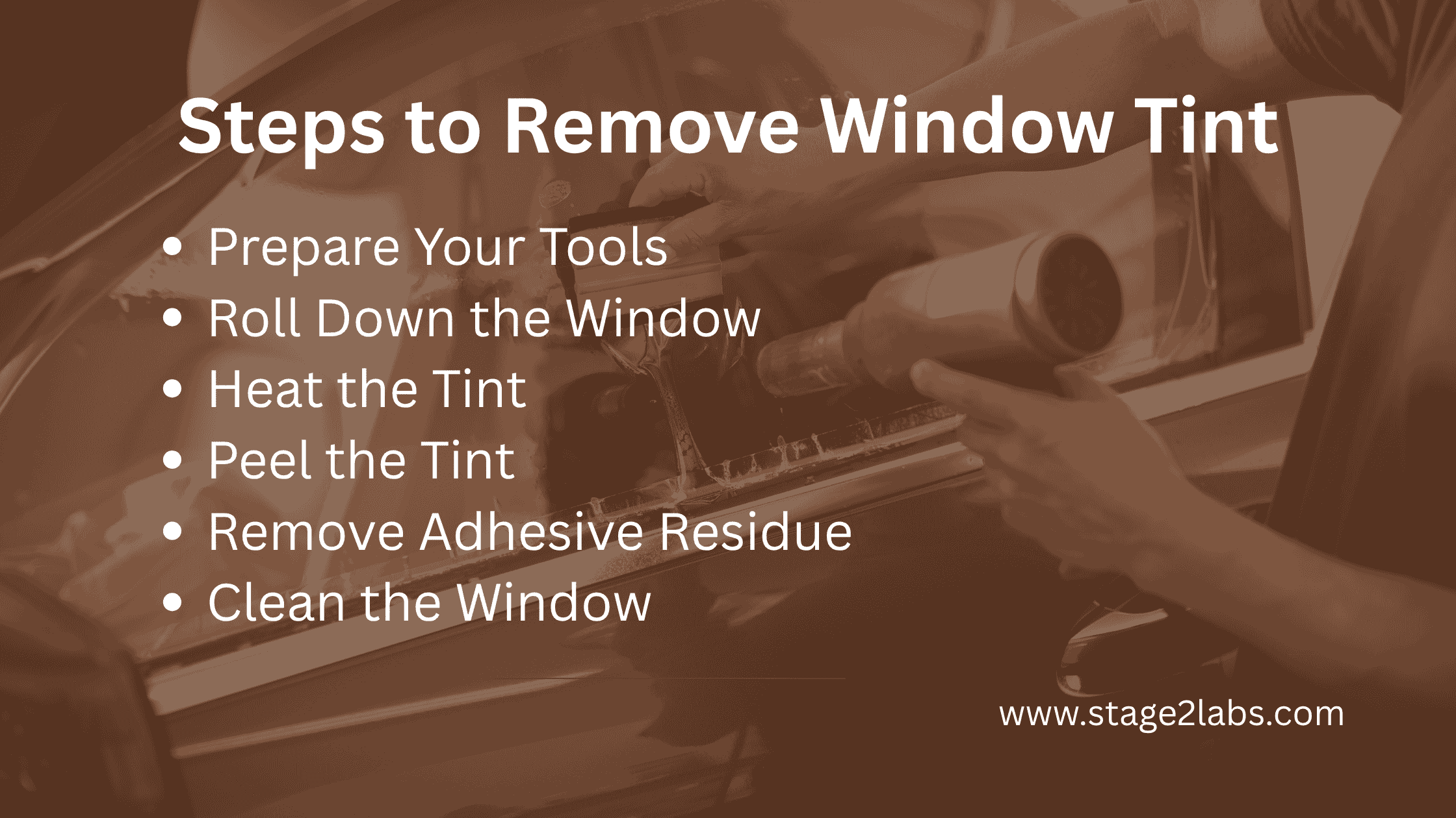 how to remove tint from car windows